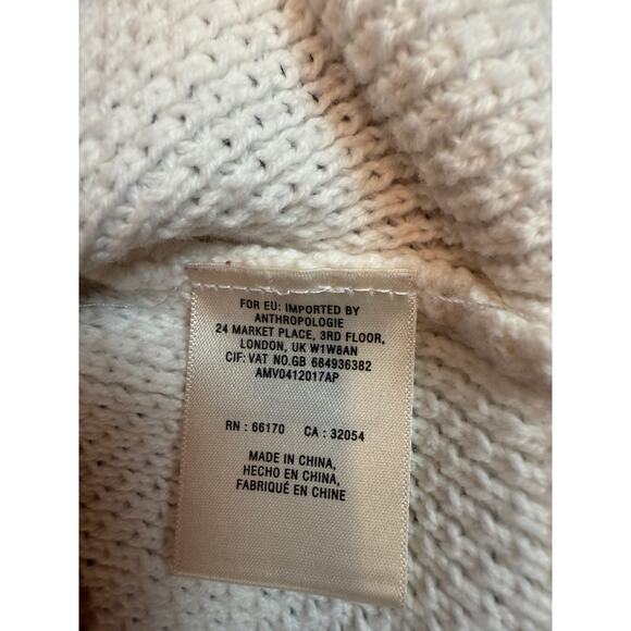 Womens Anthropologie Color Block Sweater Maroon And White Checkered Pattern XS - Picture 6 of 8